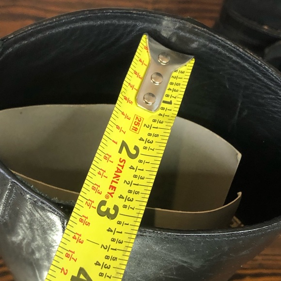 TORY BURCH Black Leather Moto Riding Boots Sz 7-1/2 - Picture 12 of 17